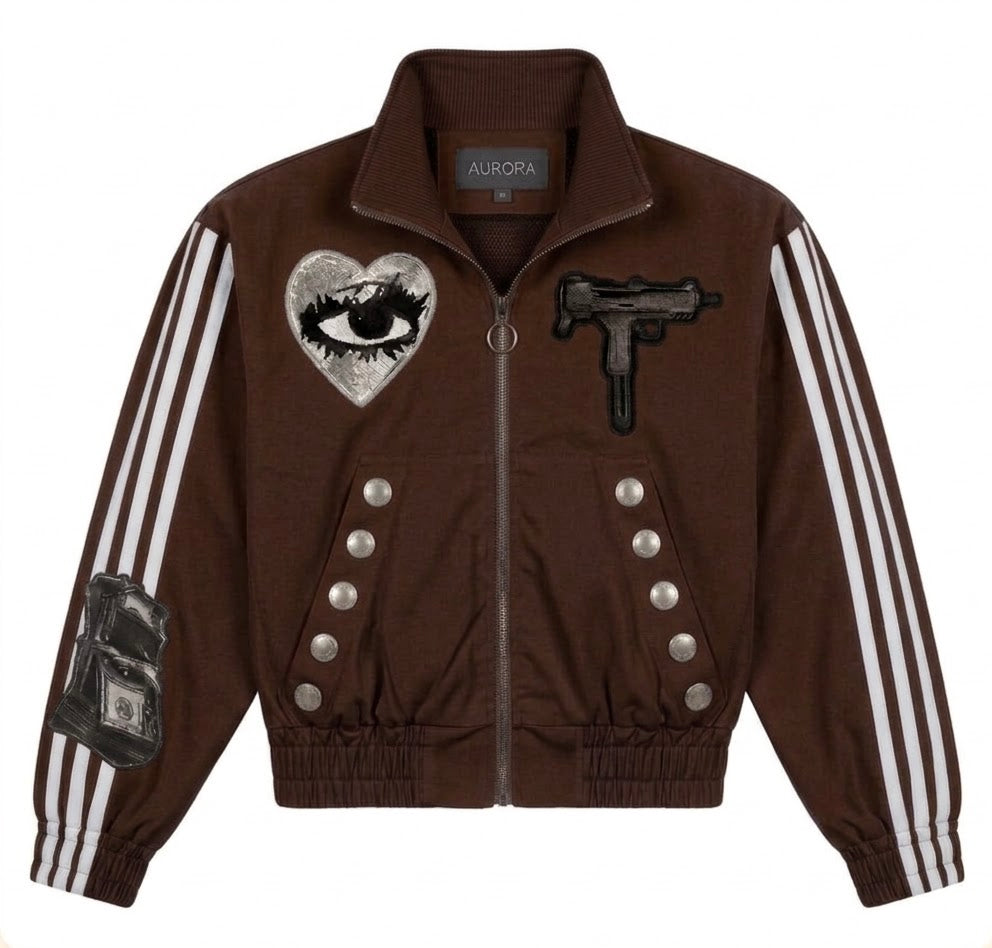 AURORA: Lost Eye Rhinestone x Zip Up Hoodie