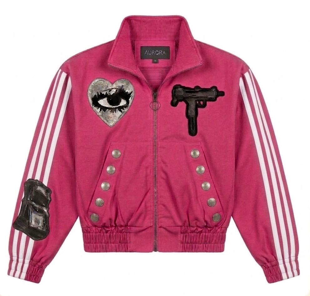 AURORA: Lost Eye Rhinestone x Zip Up Hoodie