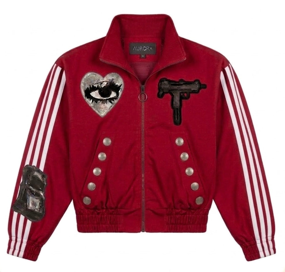 AURORA: Lost Eye Rhinestone x Zip Up Hoodie